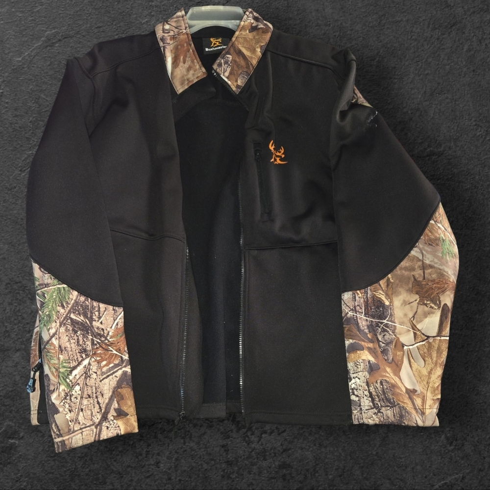 Bushmaster Men's Black and Camouflage Outdoor Jacket